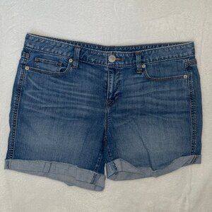 Ann Taylor Loft Jean Shorts Women 30x10 Blue Denim Regular Fit Pockets